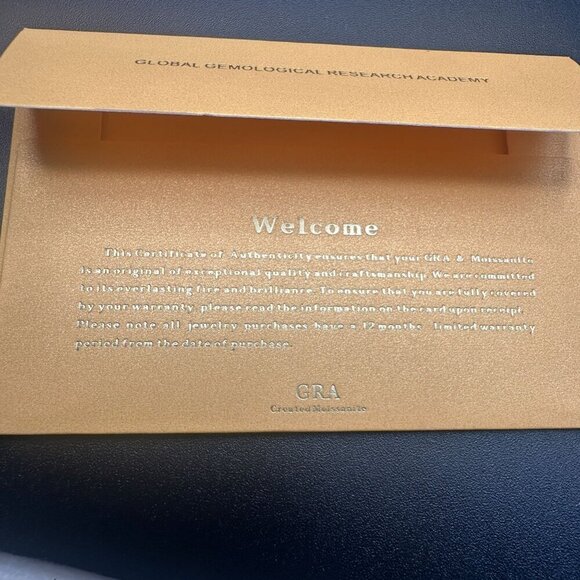 GRA Moissanite Solitaire Ring 1.0ct Sterling Silver 925 - Picture 7 of 9